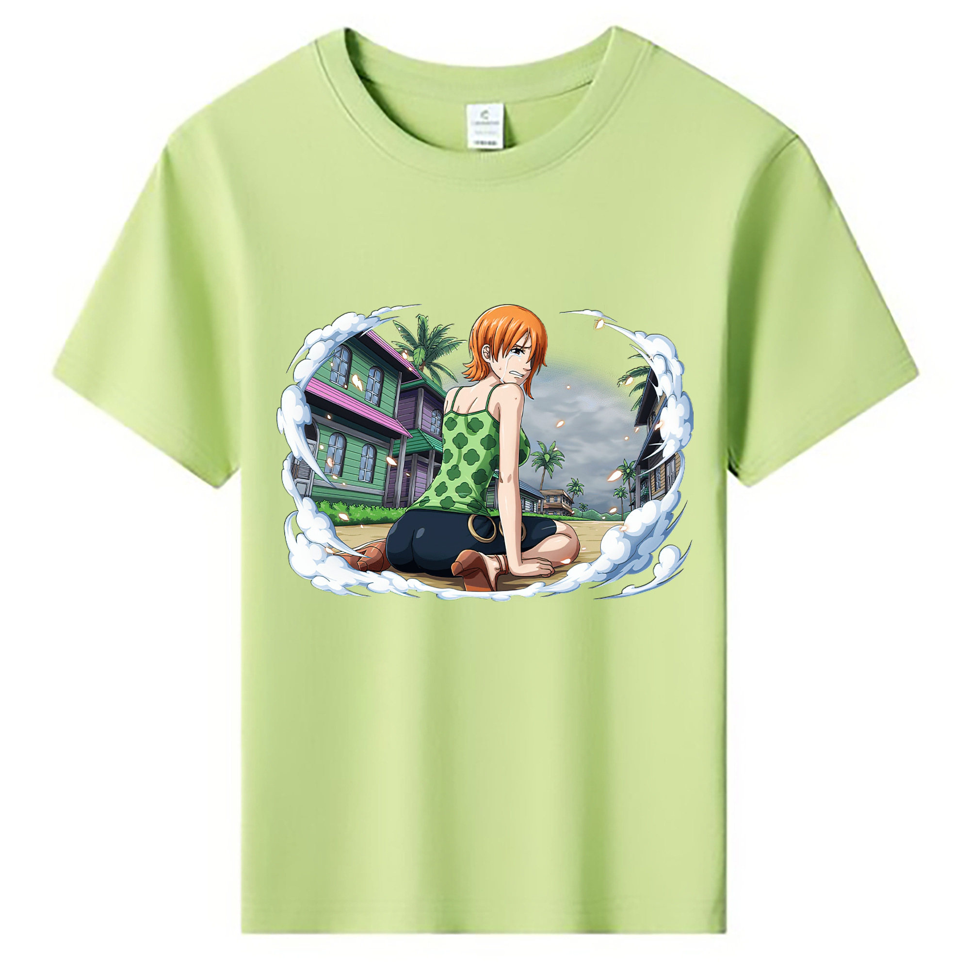 （画像用） ワンピース ナミ ONE PIECE Nami 綿100％キッズTシャツ（フロントプリント）